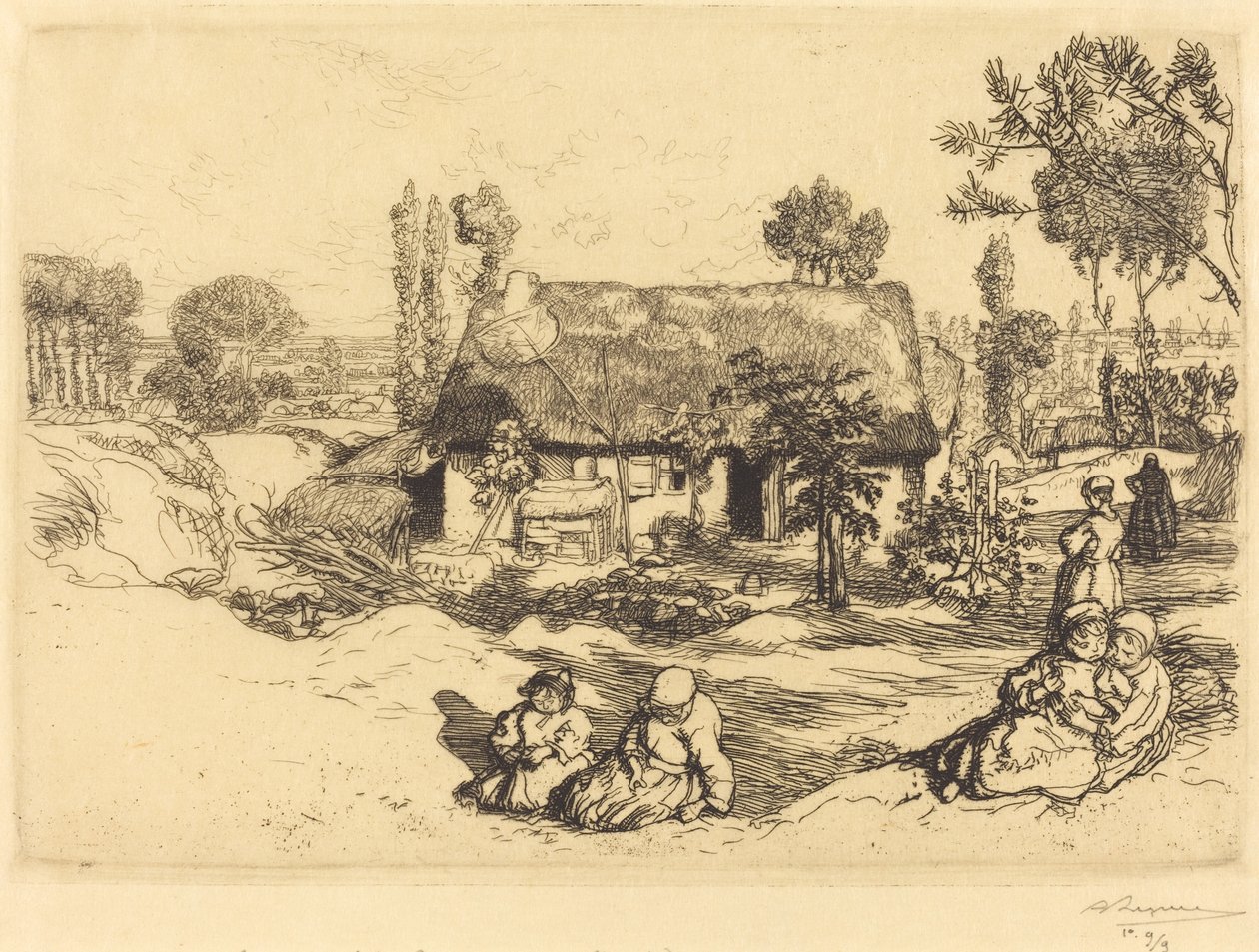 Shelter for the Poor, Vendee by Auguste Lepere