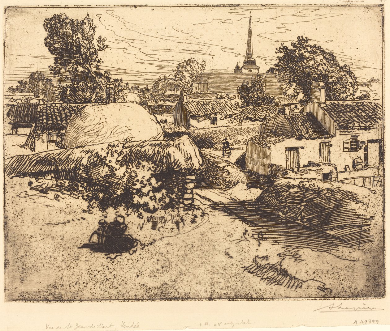 View of St.-Jean-de-Mont, Vendee by Auguste Lepere