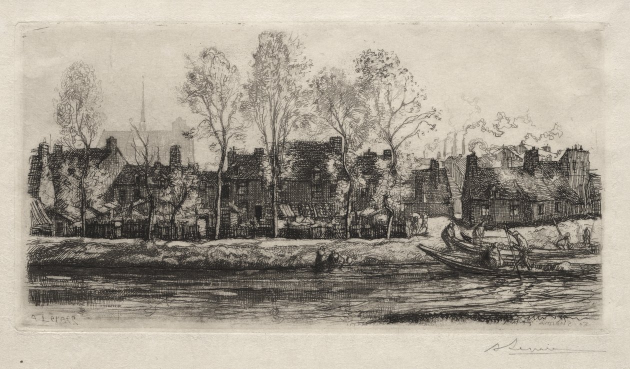 Amiens, the Banks of the Somme by Auguste Louis Lepère