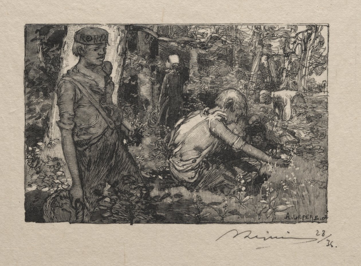 Lily of the Valley Picking by Auguste Louis Lepère