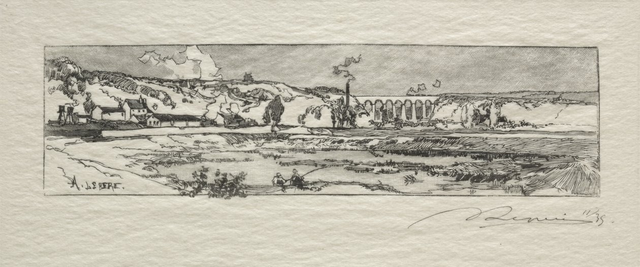 Pond of Issy les Moulineaux by Auguste Louis Lepère