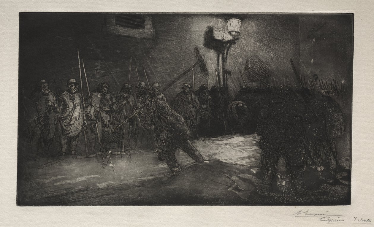 The Call of the Night Sweepers by Auguste Louis Lepère