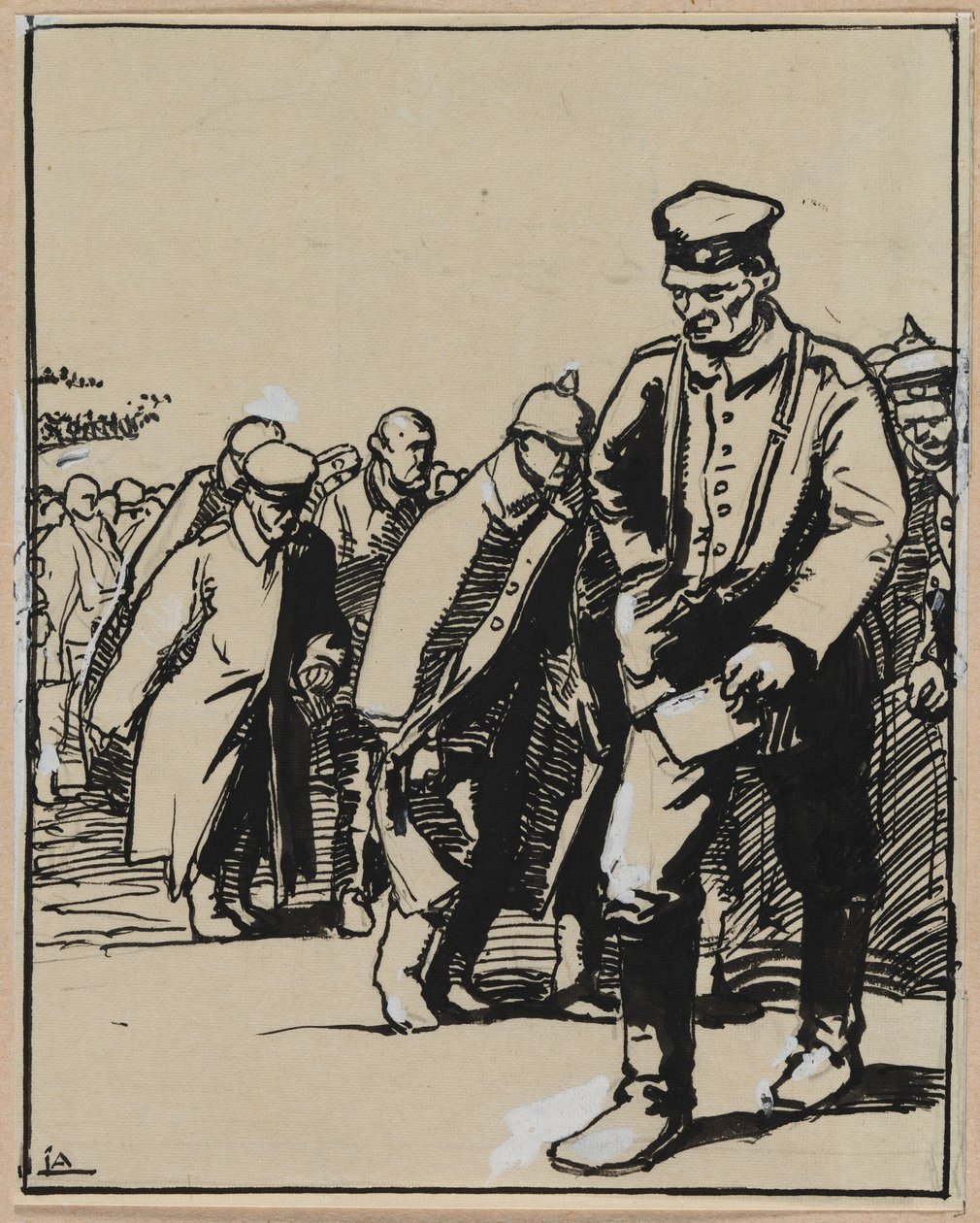 March of a Group of German Prisoners by Auguste Louis Lepère