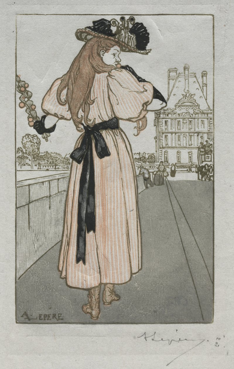 Paris Almanac, 1897: Spring by Auguste Louis Lepère