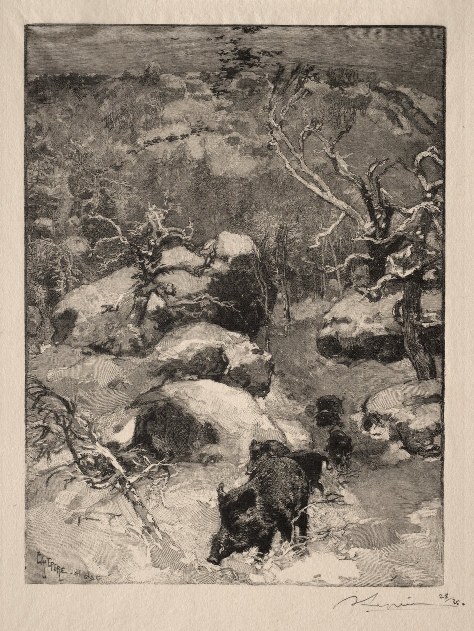 Cuvier Rock Chatillon by Auguste Louis Lepère