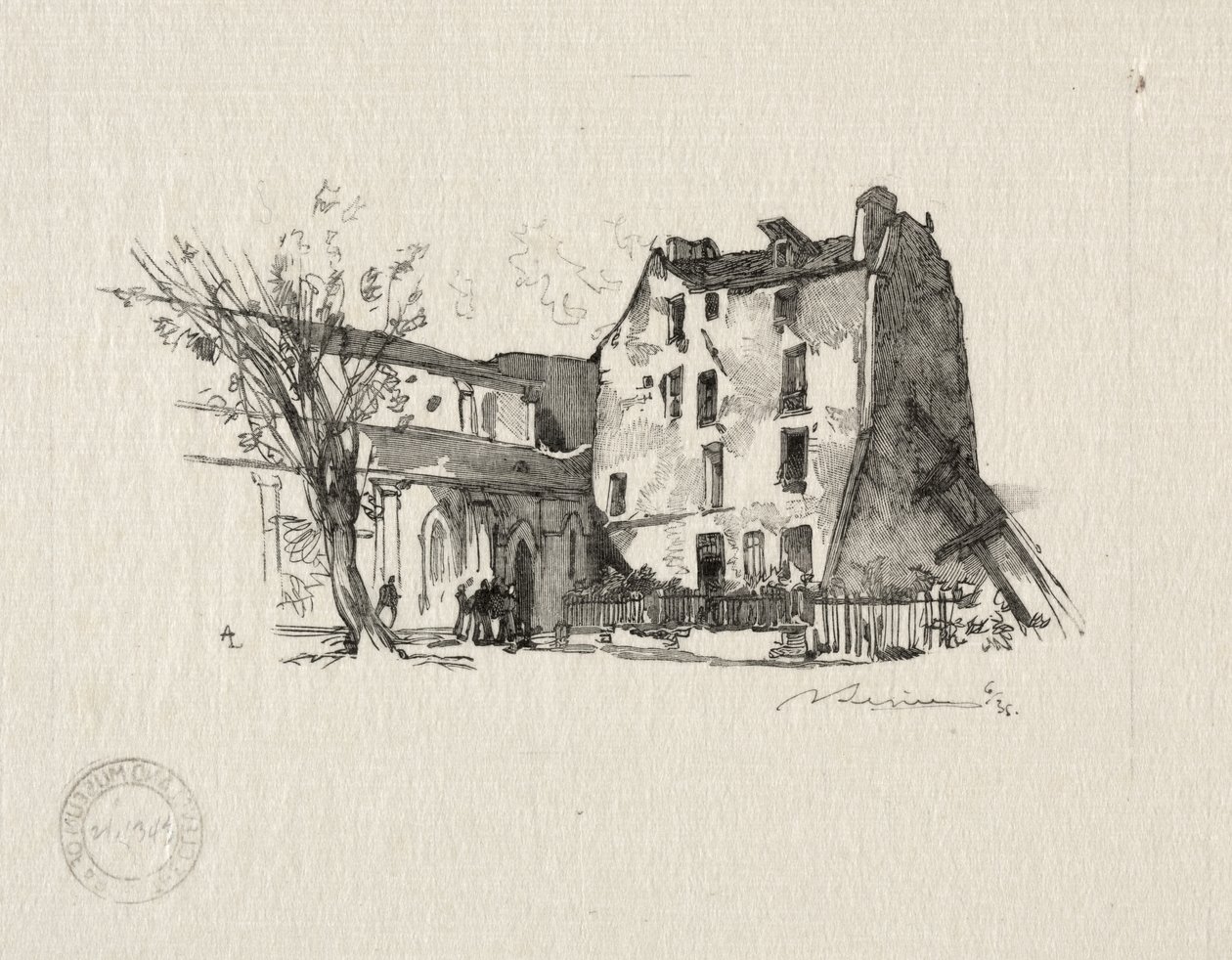 St. Julien le Pauvre: The Presbytery by Auguste Louis Lepère