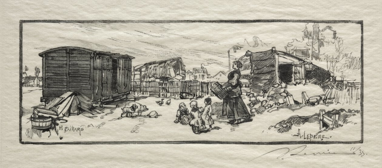 The Carriage House by Auguste Louis Lepère