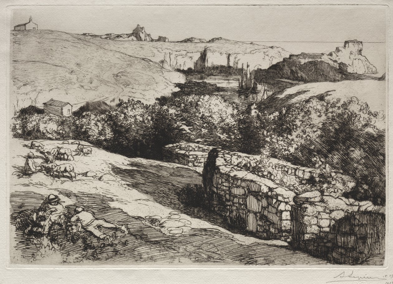 View of the Port of La Meule by Auguste Louis Lepère