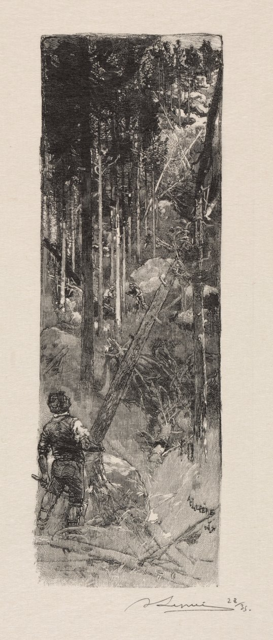 Abattage des Pins by Auguste Louis Lepère