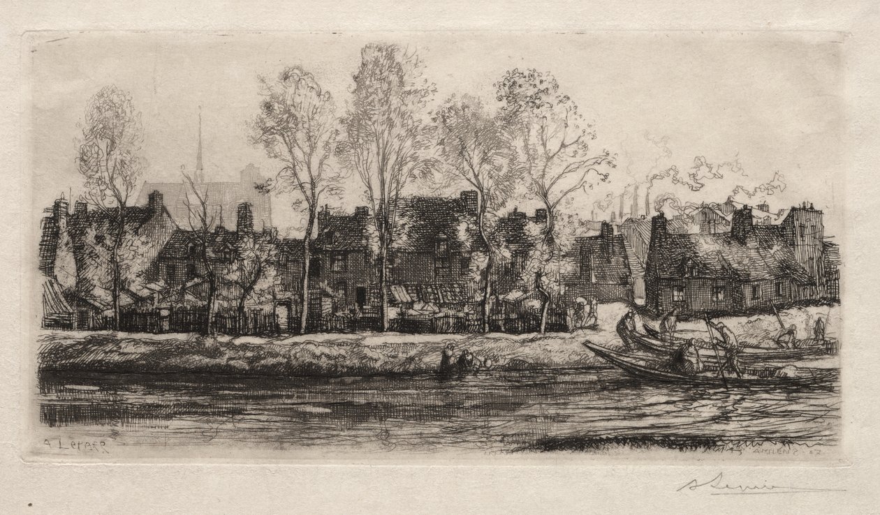 Amiens, the Banks of the Somme by Auguste Louis Lepère