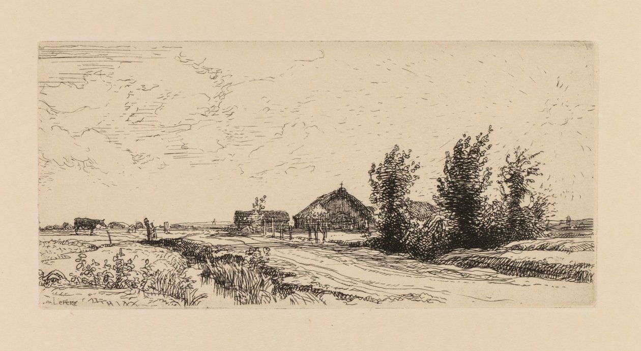 Auguste Lepère: The Little Cowherd by Auguste Louis Lepère