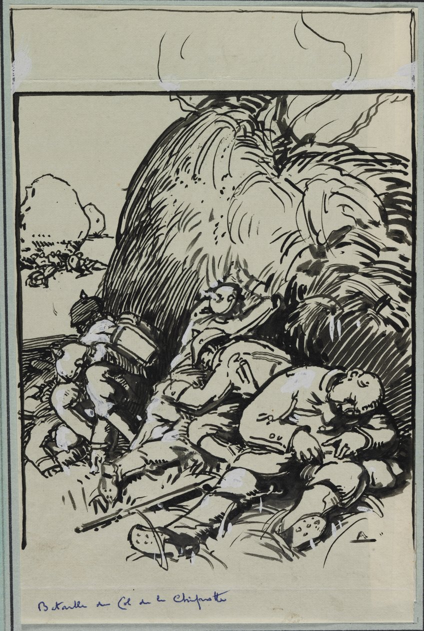 Battle of the Col de la Chiprotte by Auguste Louis Lepère