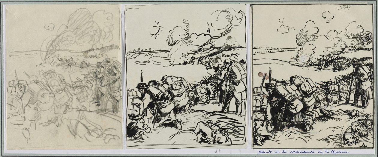 Début de la Manoeuvre de la Marne by Auguste Louis Lepère