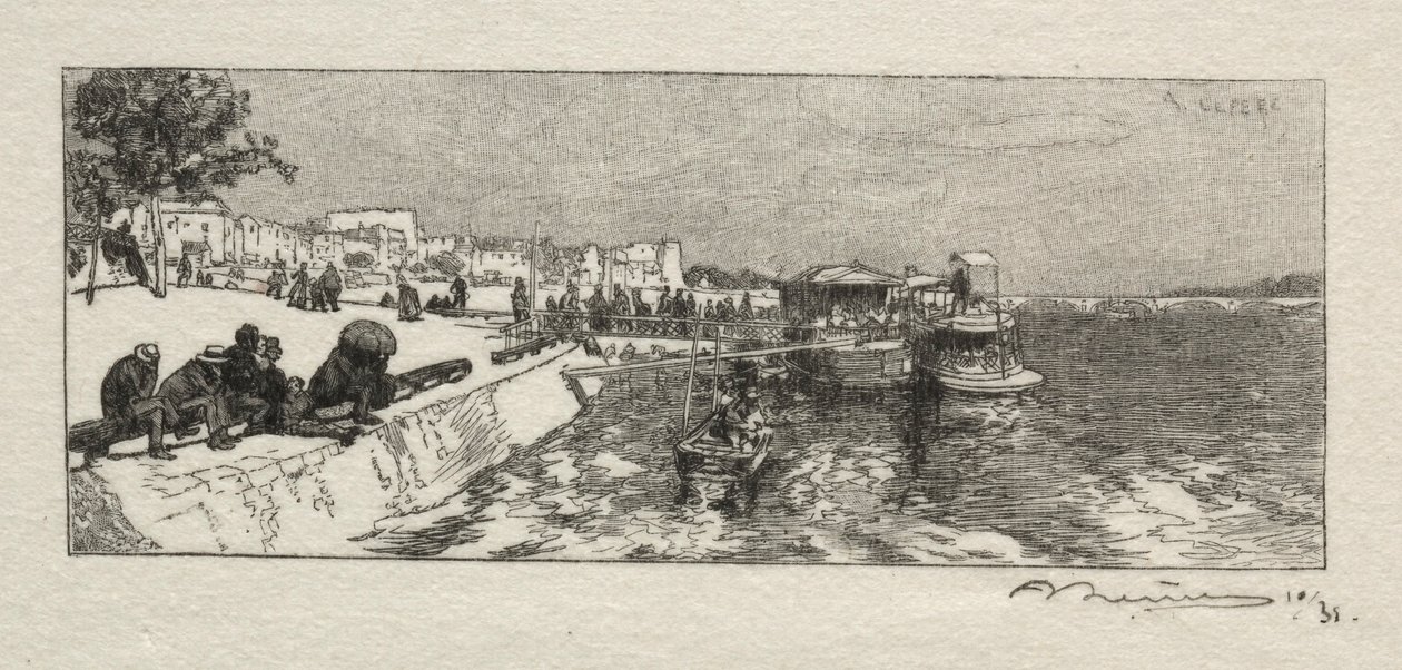 Embarcadère at Bercy by Auguste Louis Lepère