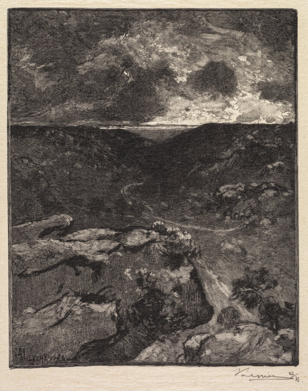 Fontainebleau Forest: Franchard Valley, 1890 by Auguste Louis Lepère