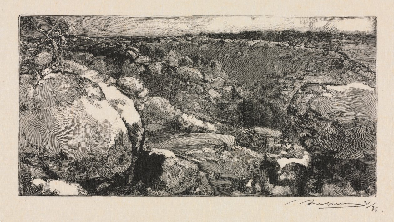 Fontainebleau Forest: The Cirque of Long-Rocher by Auguste Louis Lepère