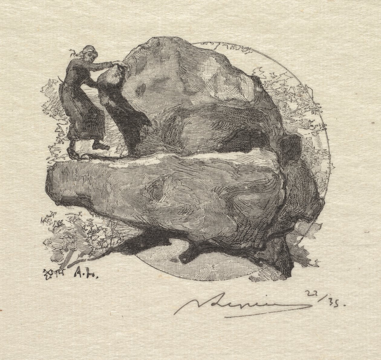Fontainebleau Forest: The Trembling Rock by Auguste Louis Lepère