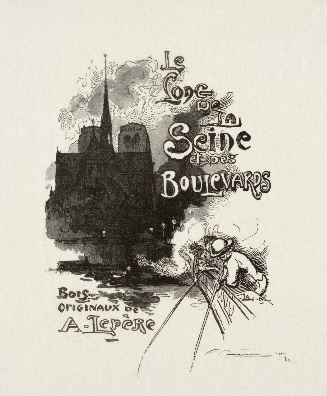 Frontispiece: Along the Seine and the Boulevards by Auguste Louis Lepère