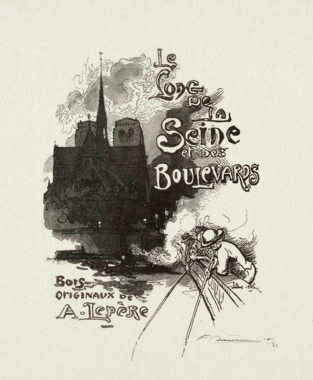 Frontispiece: Le long de la Seine et des Boulevards by Auguste Louis Lepère