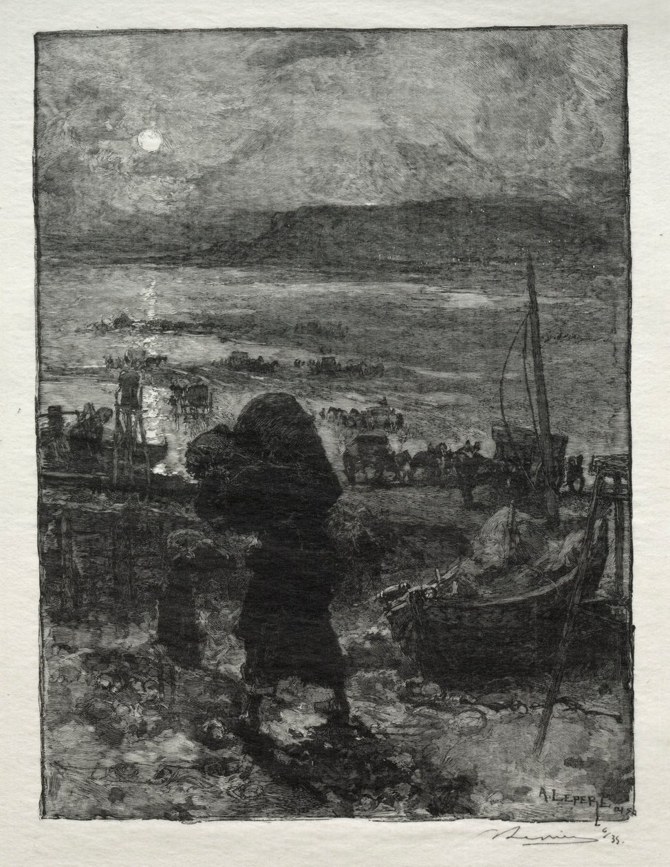 The Sand Harvest by Auguste Louis Lepère