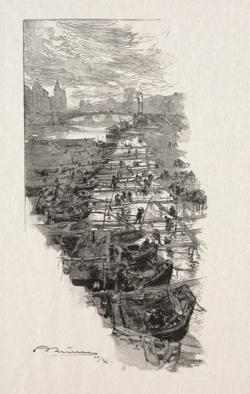 The Apple Market by Auguste Louis Lepère