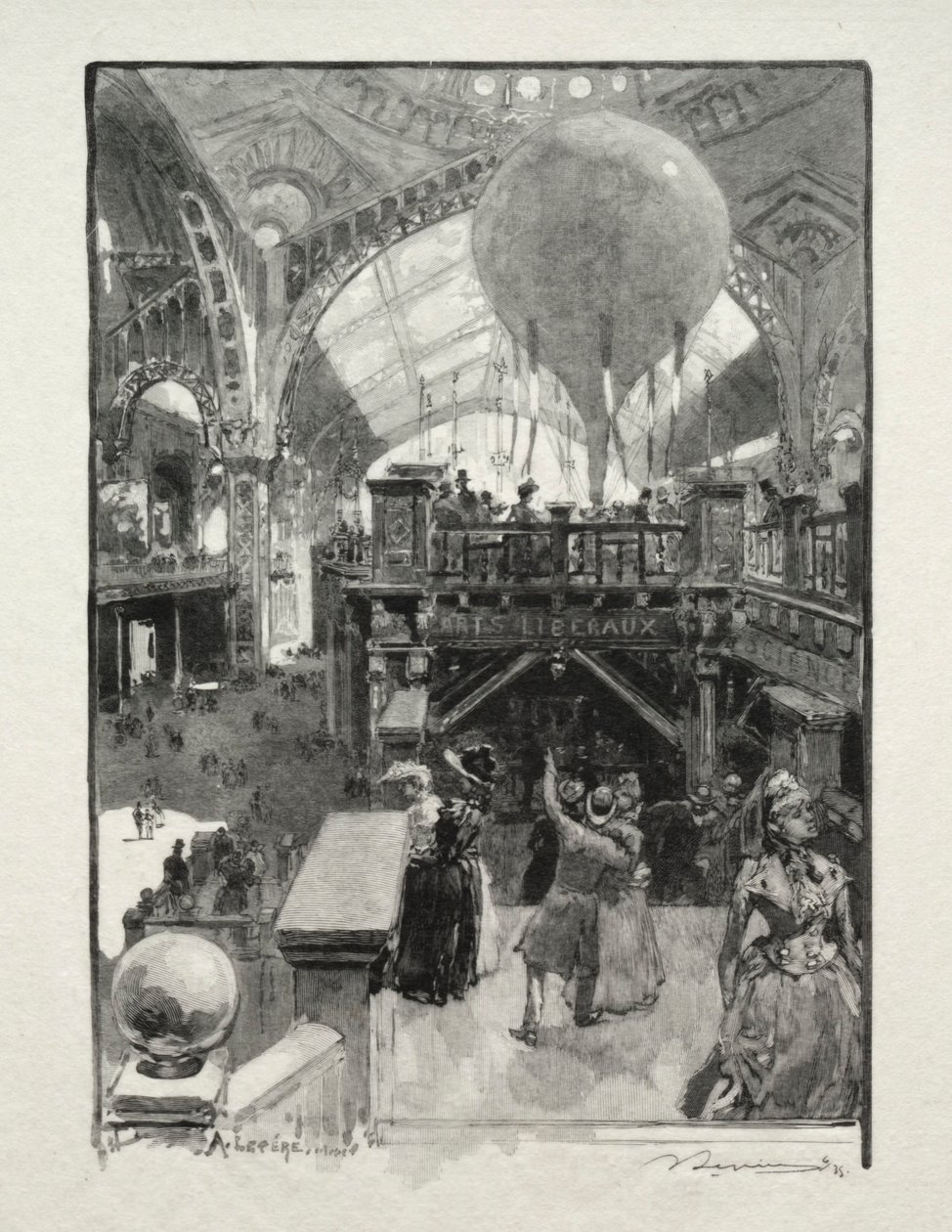 Le Palais des Arts Liberaux, Interior by Auguste Louis Lepère