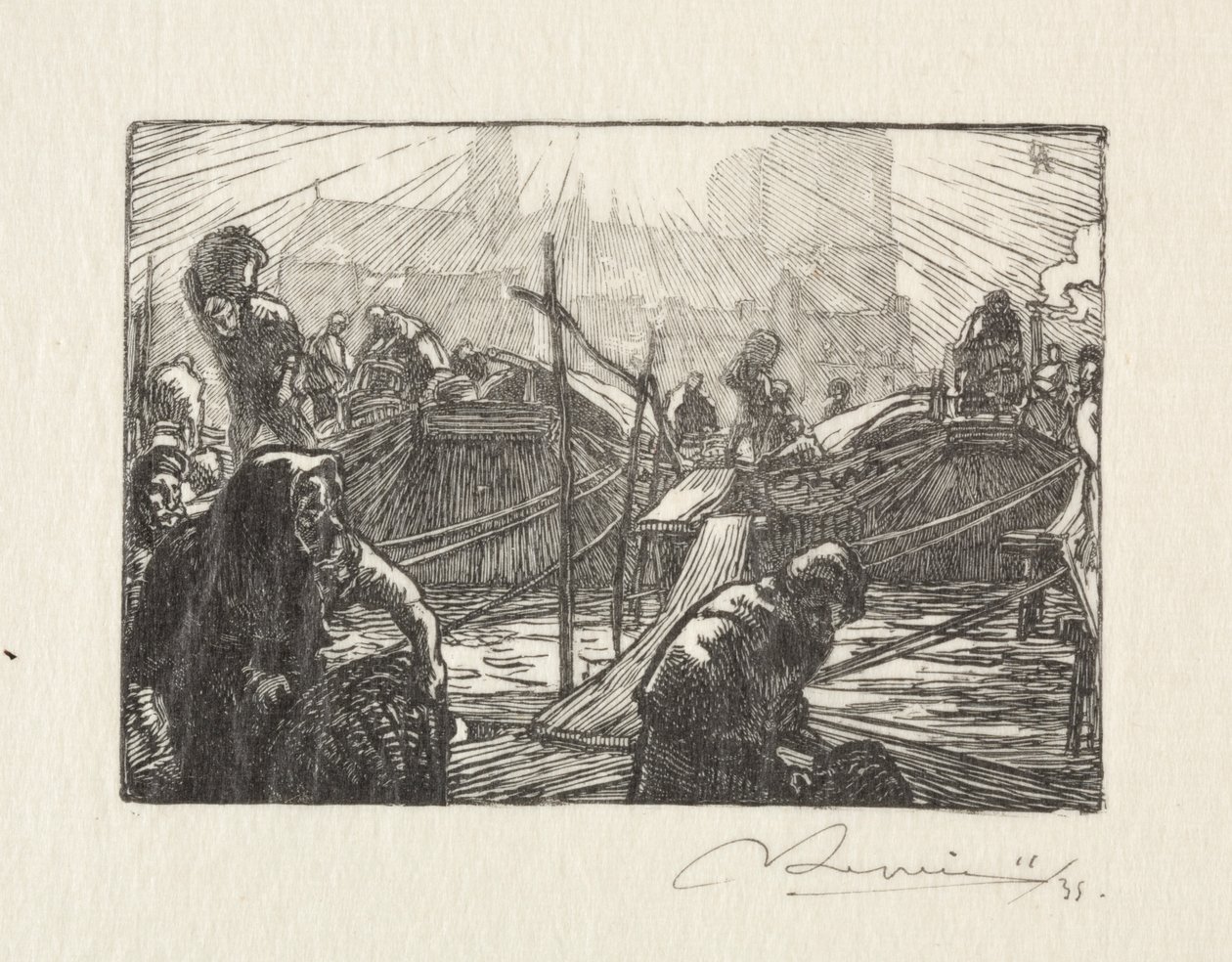 Notre Dame Viewed from the Apple Market by Auguste Louis Lepère
