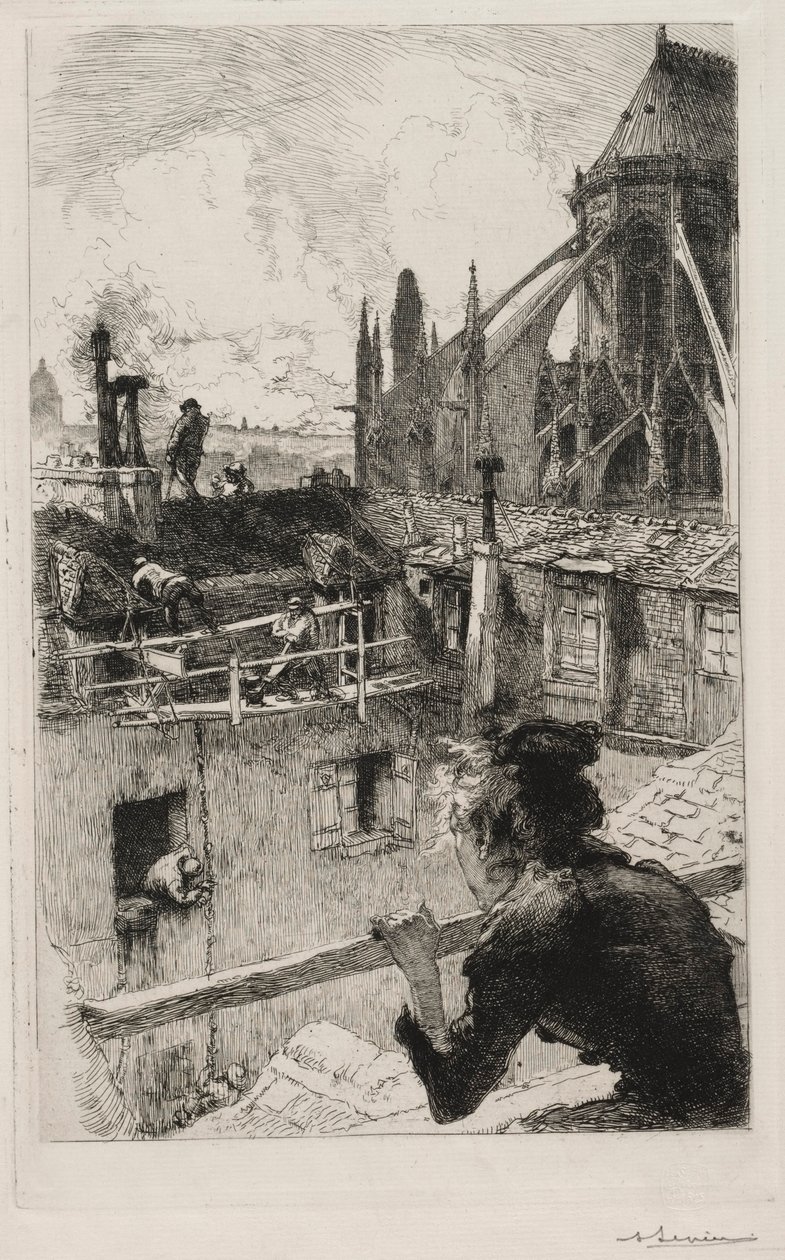 Sur les Toits près Notre Dame by Auguste Louis Lepère