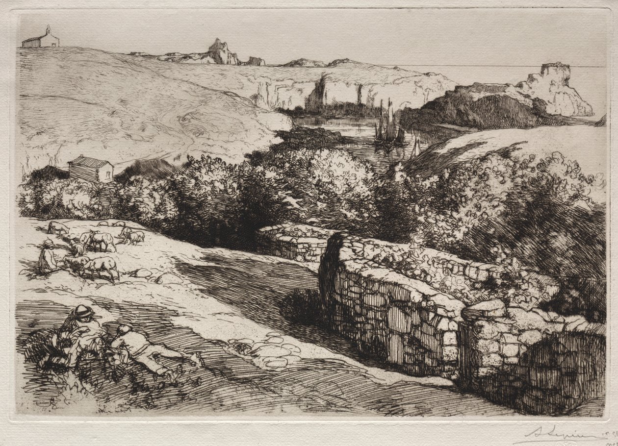 View of the Port of La Meule by Auguste Louis Lepère