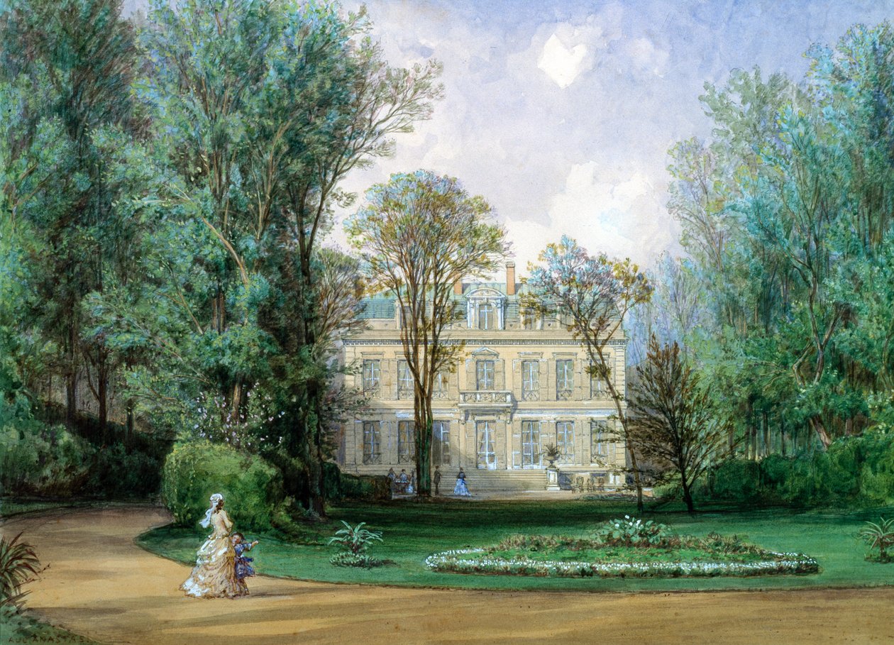 The Hotel Rainbeaux, Avenue des Champs Elysees and 57 Rue de Ponthieu, Paris, 1868 by Auguste Paul Charles Anastasi