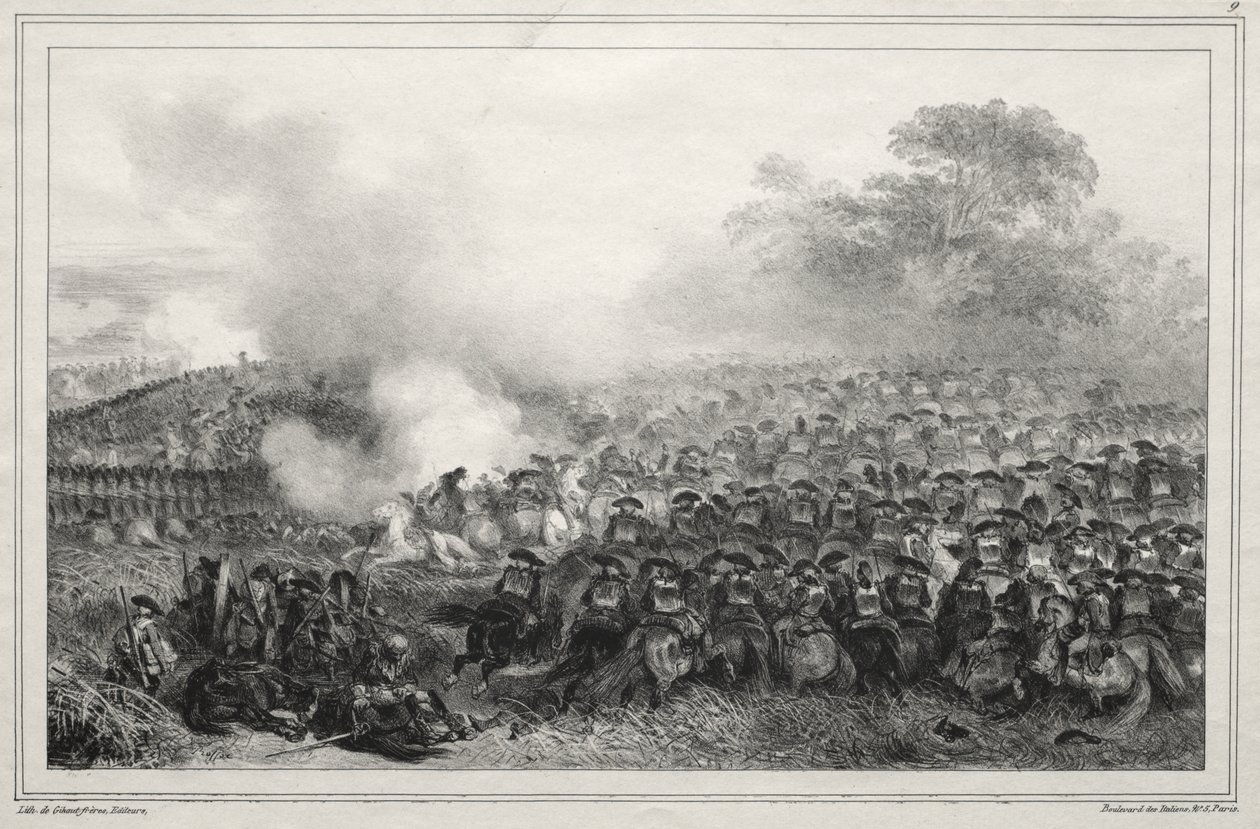 Album for 1835: Carré enfoncé... by Auguste Raffet