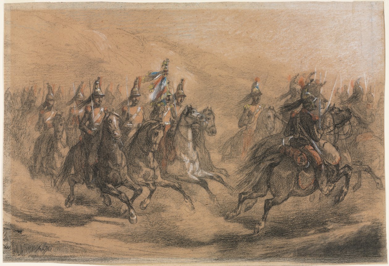 Cavalry Charge by Auguste Raffet