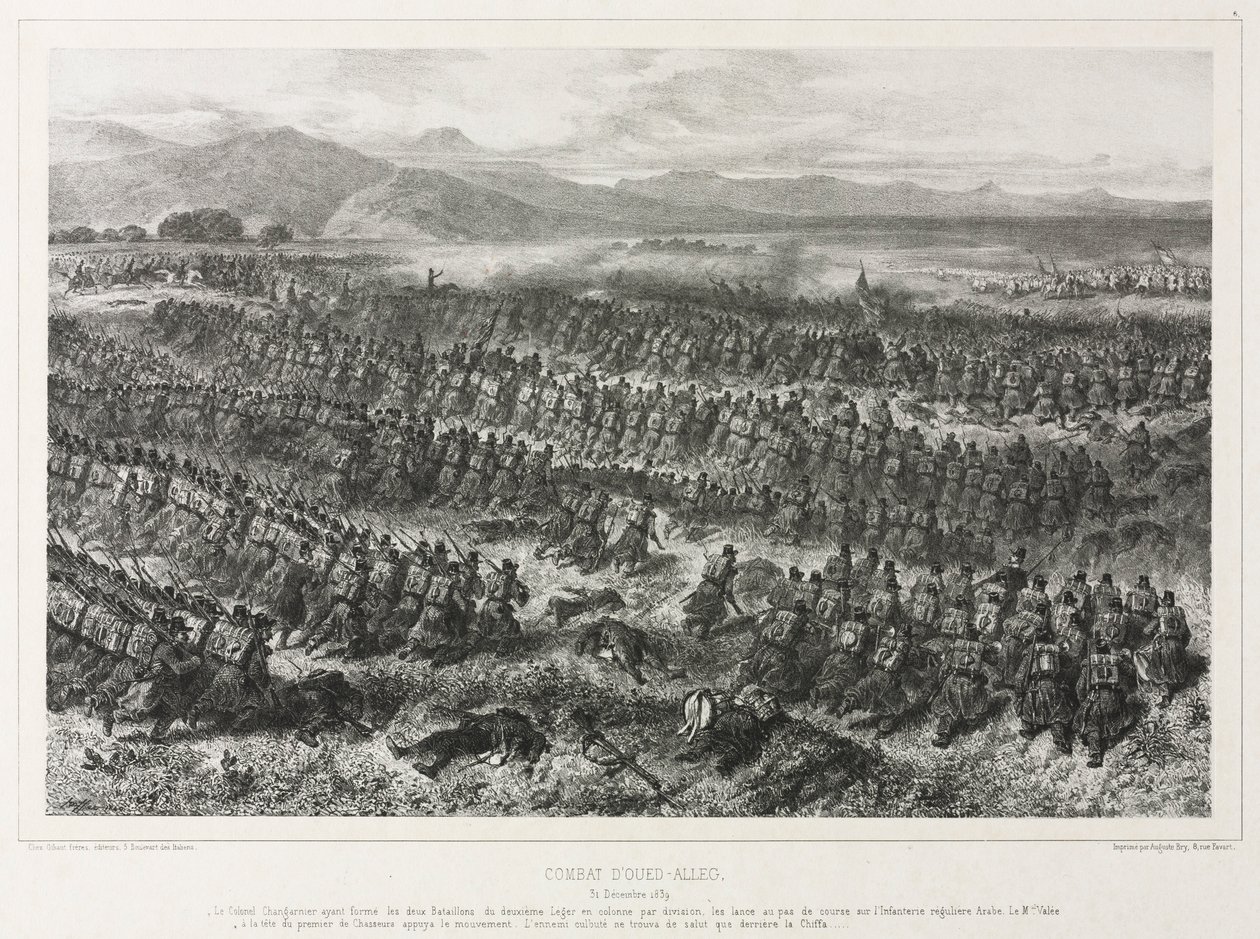 Combat of Oued-alleg, 31 December 1839, 1840 by Auguste Raffet
