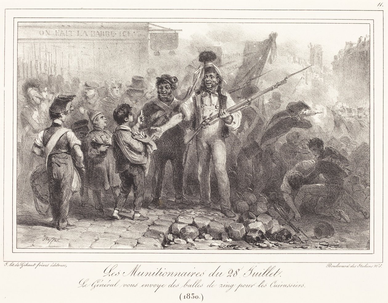 The Ammunition Workers of July 28 by Auguste Raffet