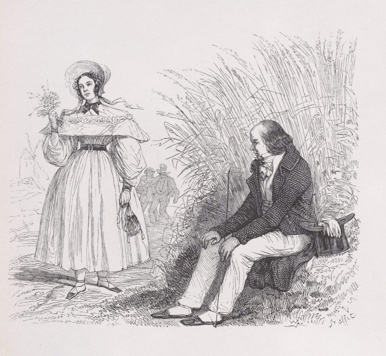 The Daughter of the People from The Complete Works of Béranger, 1836 by Auguste Raffet