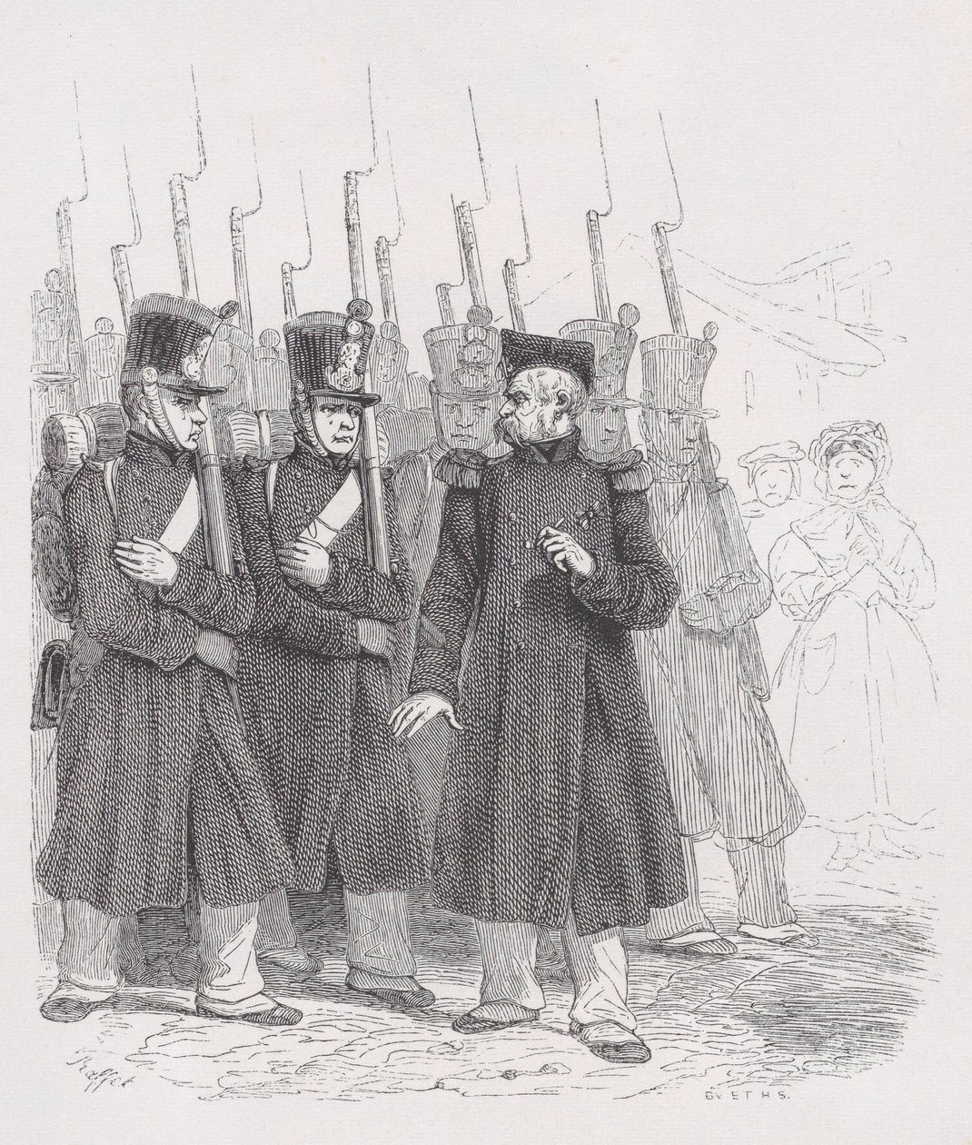 The Old Corporal from The Complete Works of Béranger by Auguste Raffet