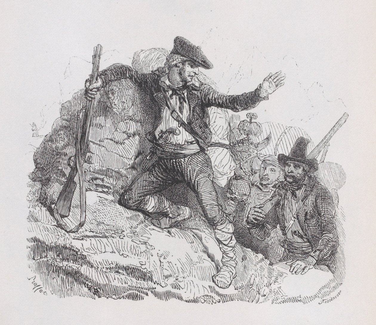 The Smugglers, from The Complete Works of Béranger by Auguste Raffet