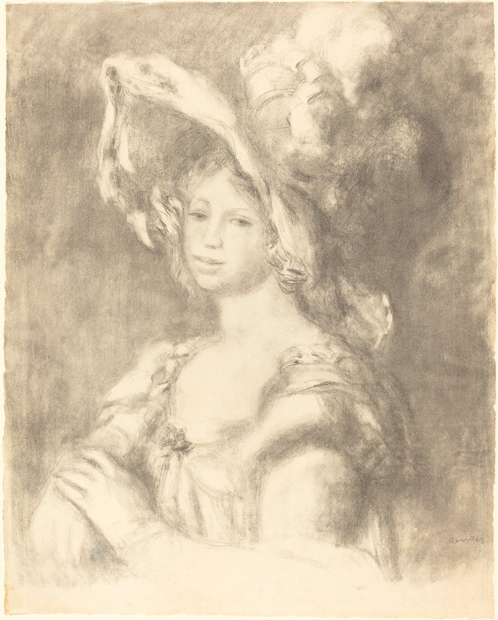 Bust of a Young Woman by Auguste Renoir