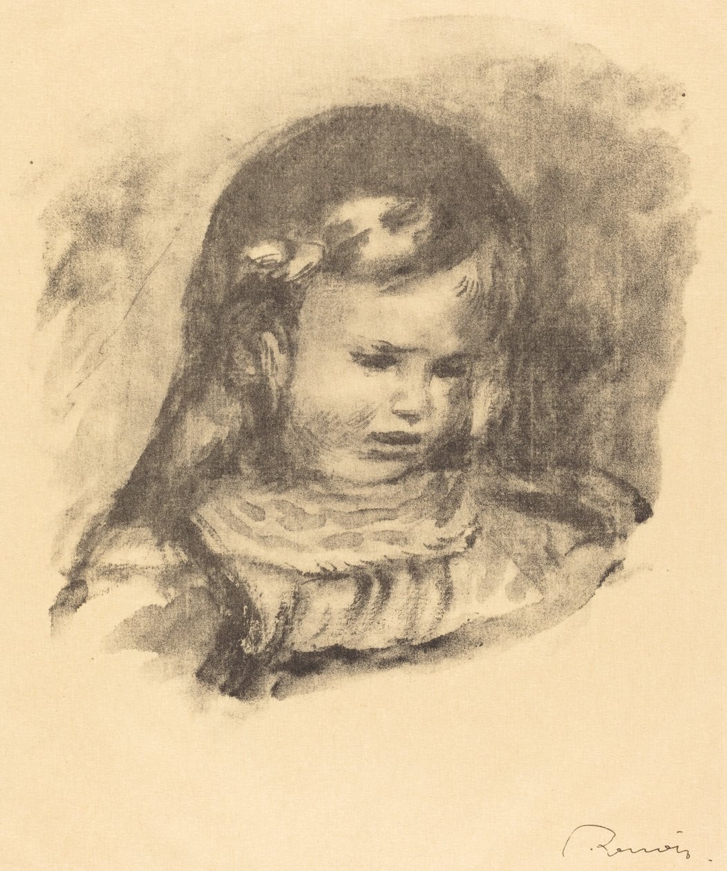 Claude Renoir, head lowered by Auguste Renoir