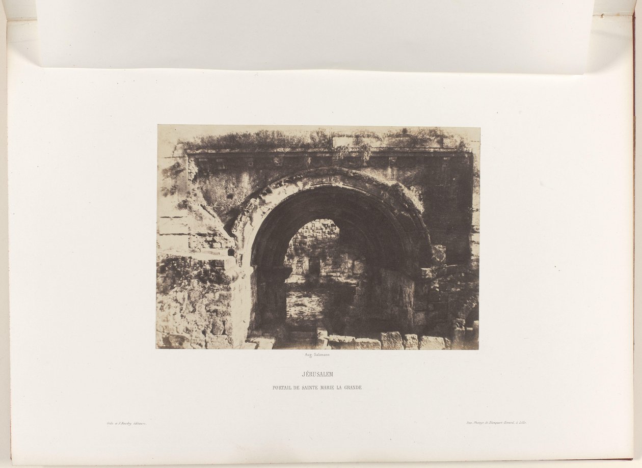 Arch of the Church of Saint Mary of the Latins, Jerusalem by Auguste Salzmann