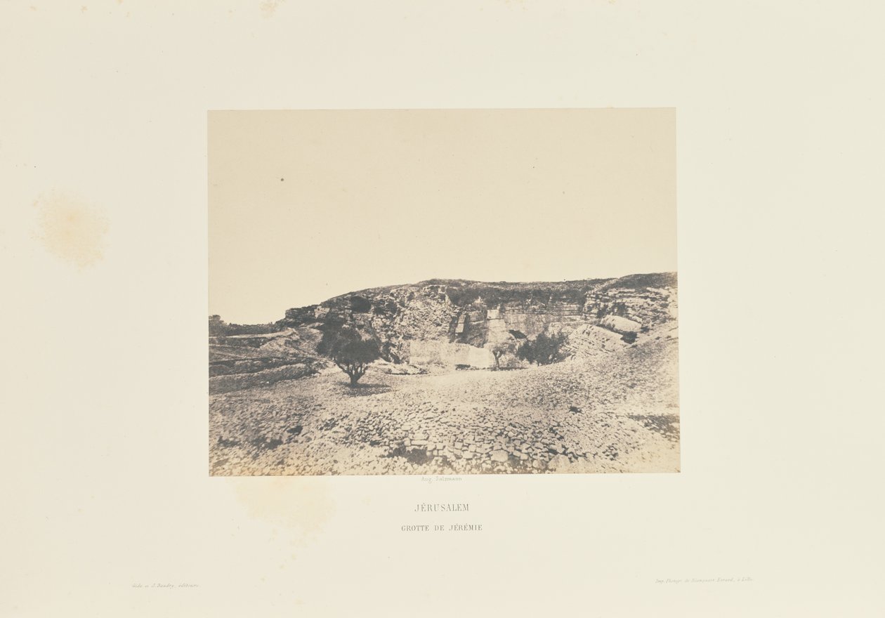 Jerusalem. Grotto of Jeremiah by Auguste Salzmann