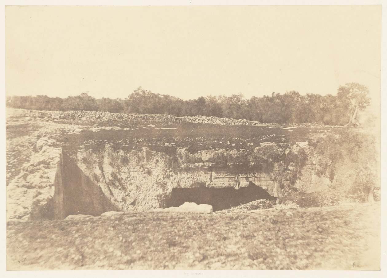 Jerusalem. Tomb of the Kings of Judah. Outer Courtyard by Auguste Salzmann