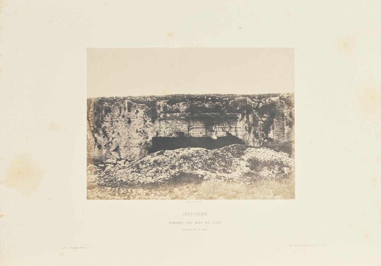 Jerusalem. Tomb of the Kings of Judah. Interior of the Courtyard by Auguste Salzmann