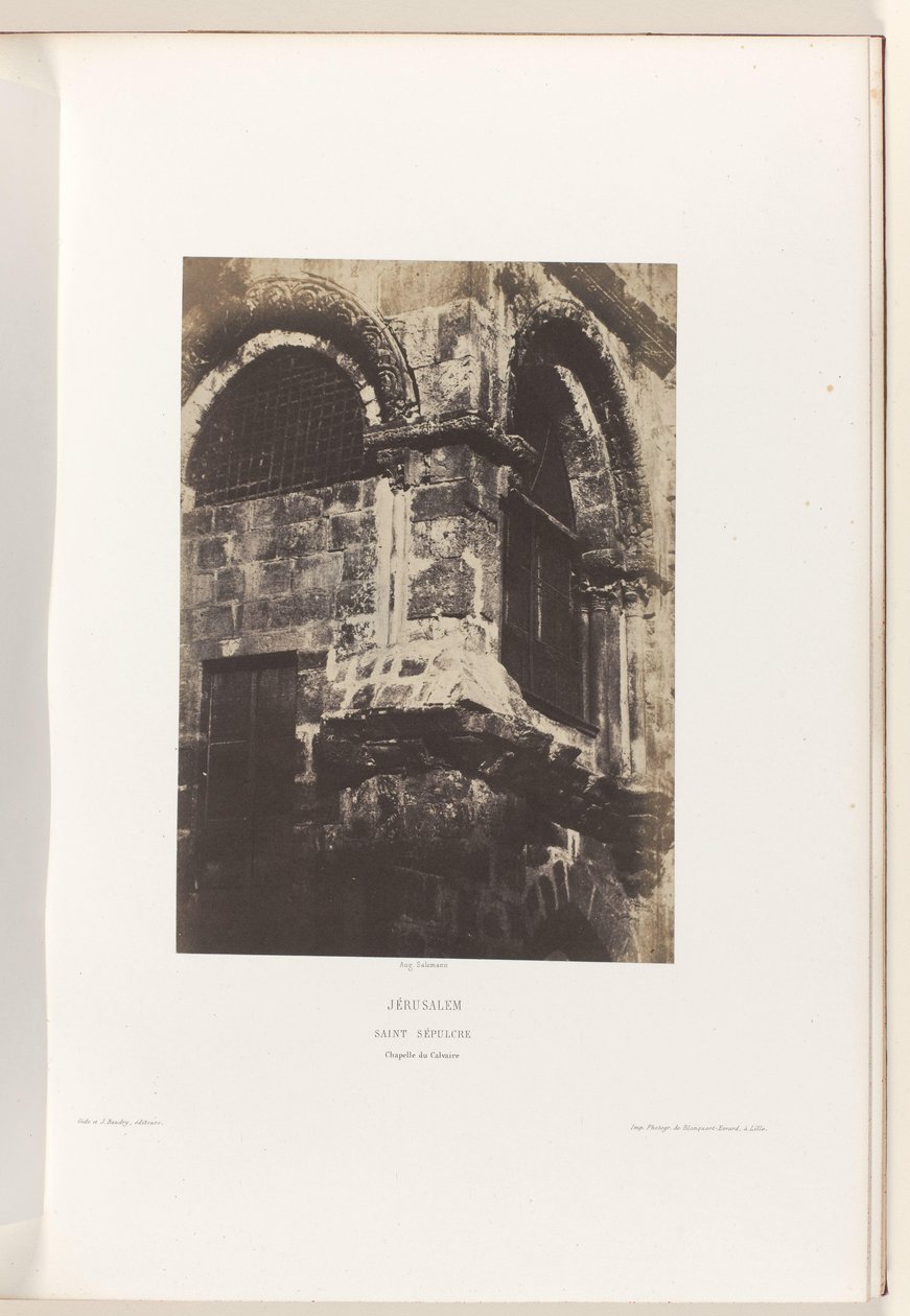 Chapel of the Church of the Holy Sepulchre, Jerusalem by Auguste Salzmann