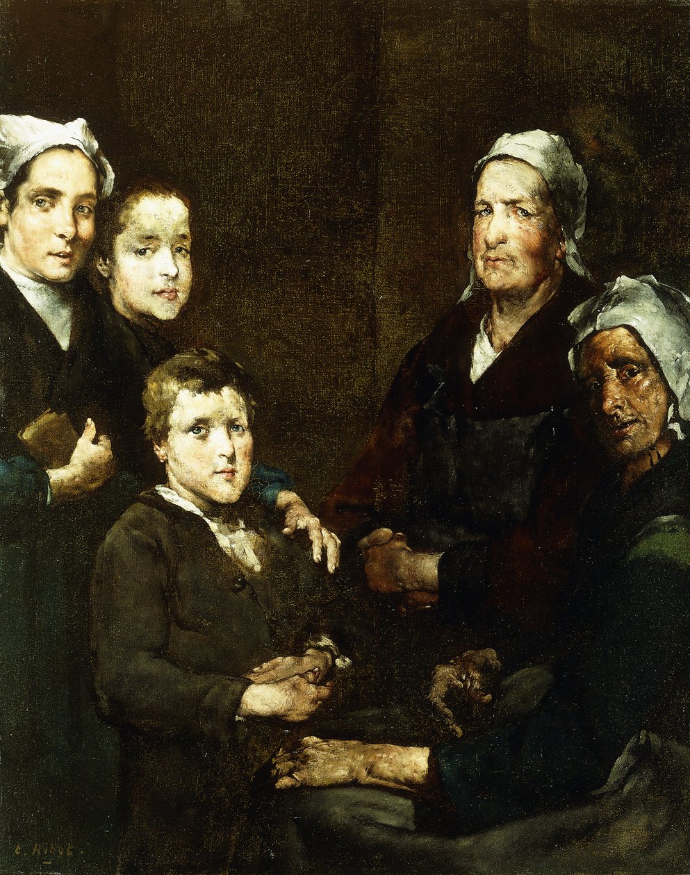 The Breton Family by Auguste Theodule Ribot