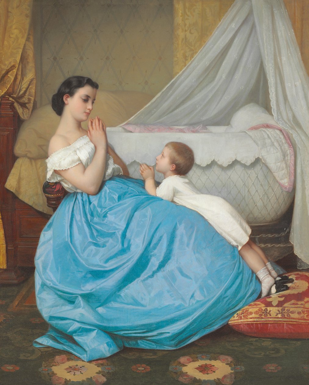 A Bedtime Prayer (1858) by Auguste Toulmouche