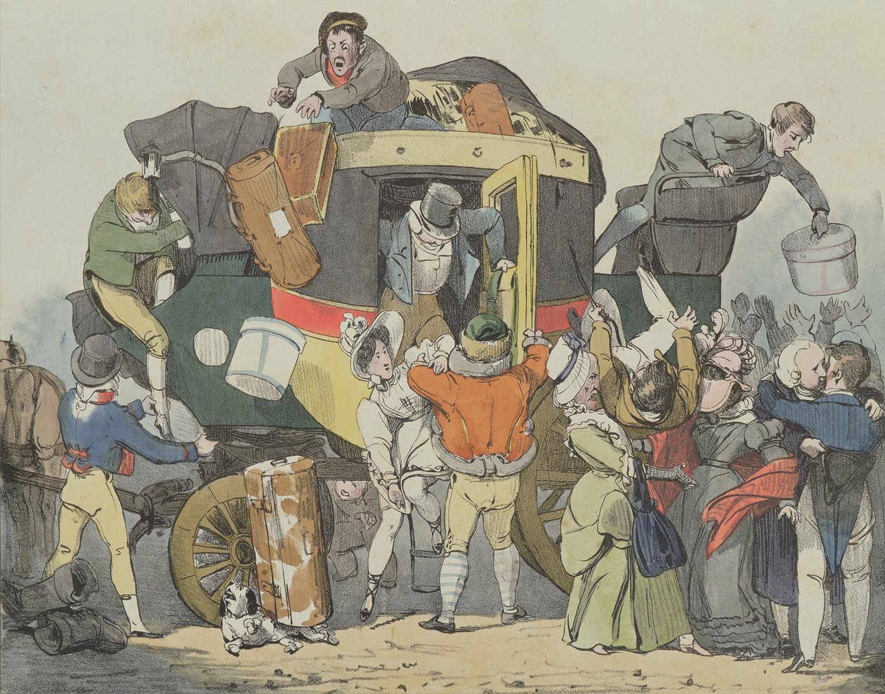 The Inconvenience, 1826 by Auguste Xavier Leprince
