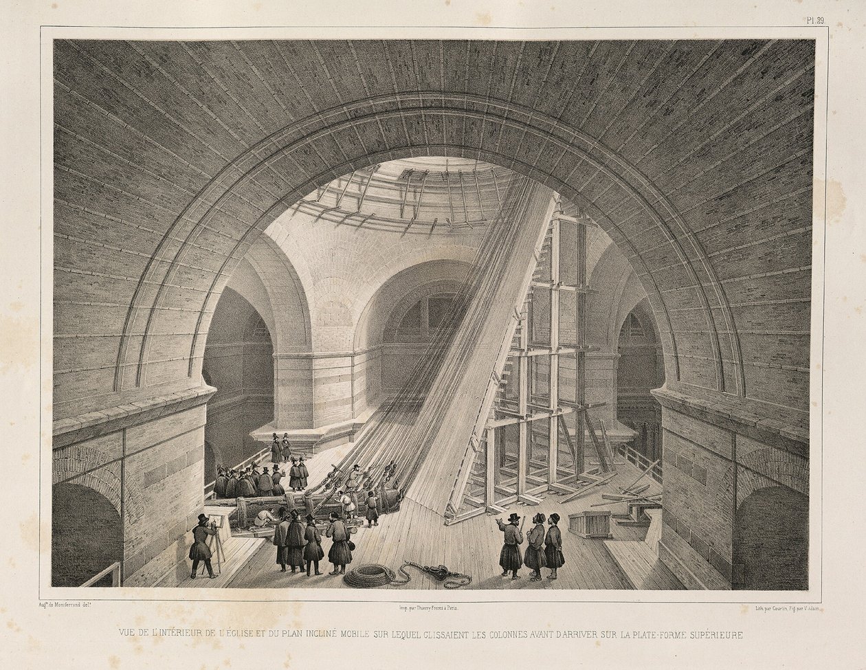 Inside view of the Cathedral and a ramp from: The Construction of the Saint Isaac