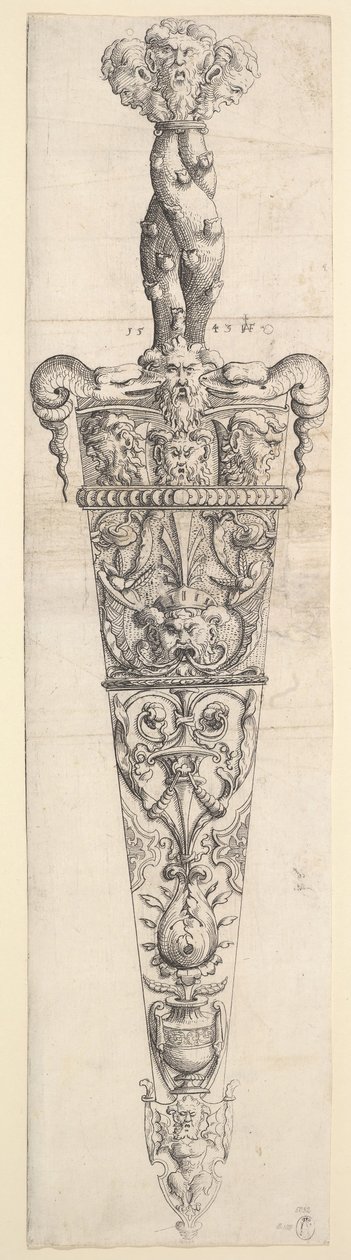 Design for a Dagger and Sheath by Augustin Hirschvogel