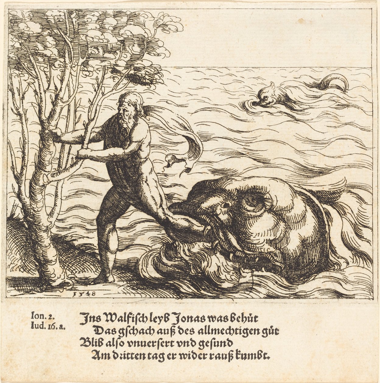 Jonah is Delivered from the Whale, 1548 by Augustin Hirschvogel